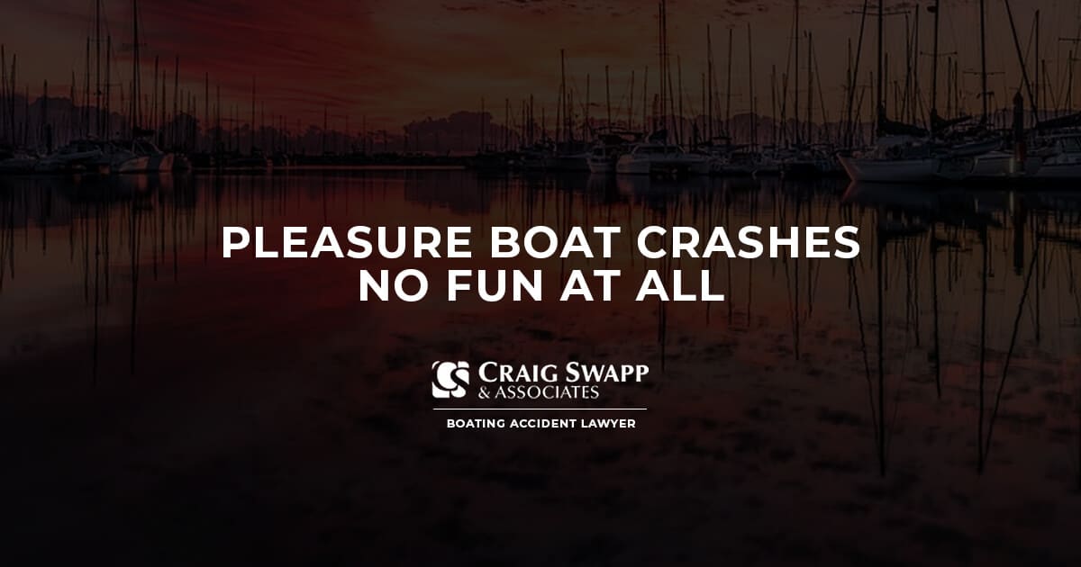 Pleasure Boat Crashes No Fun at All
