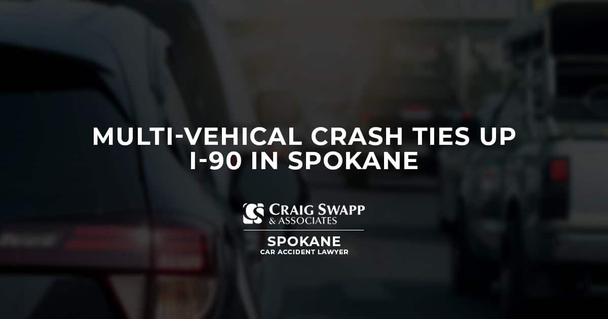 Multi-Vehicle Crash Ties Up I-90 in Spokane