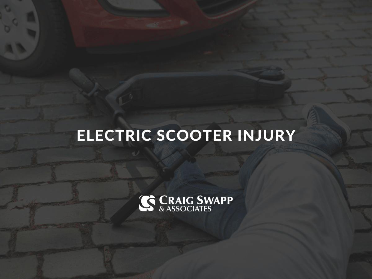 Electric Scooter Accident Injury Craig Swapp & Associates